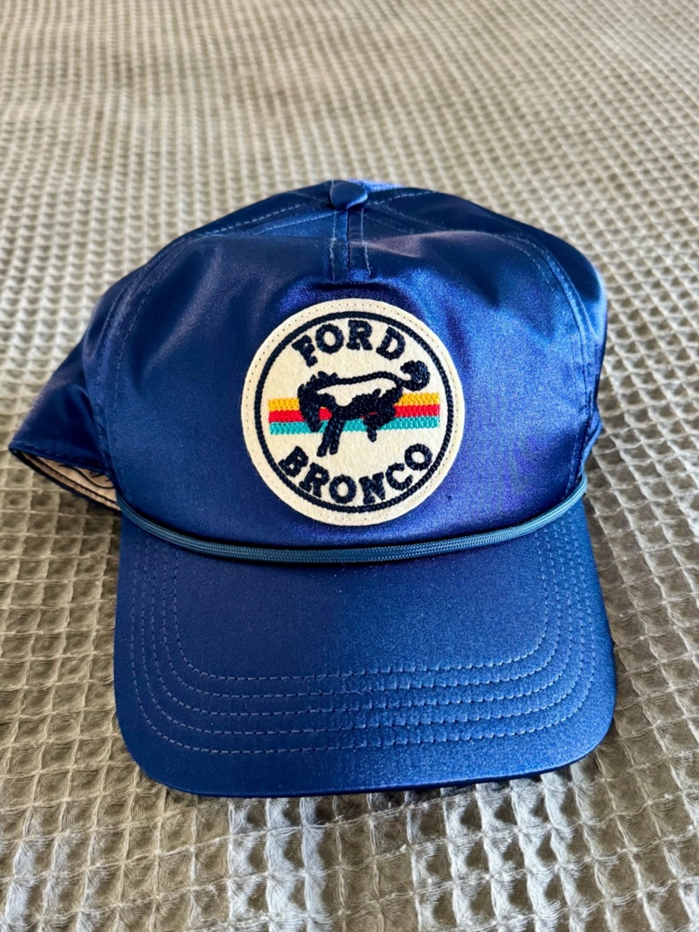 American Needle Shiny Blue Ford Bronco Patch Cap